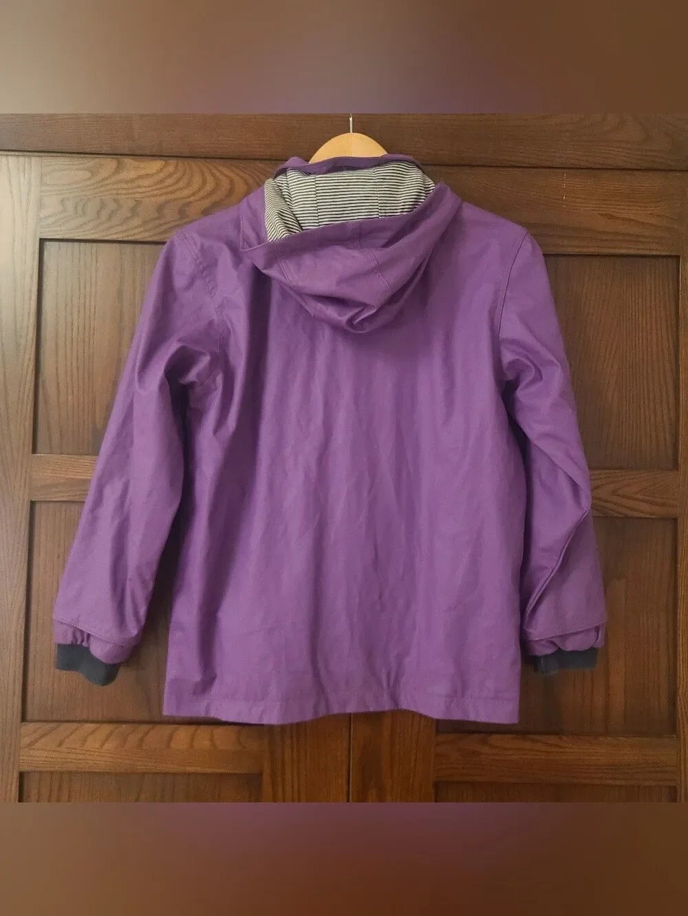 Petite Bateau Iconic Hooded Rainjacket Purple 140cm